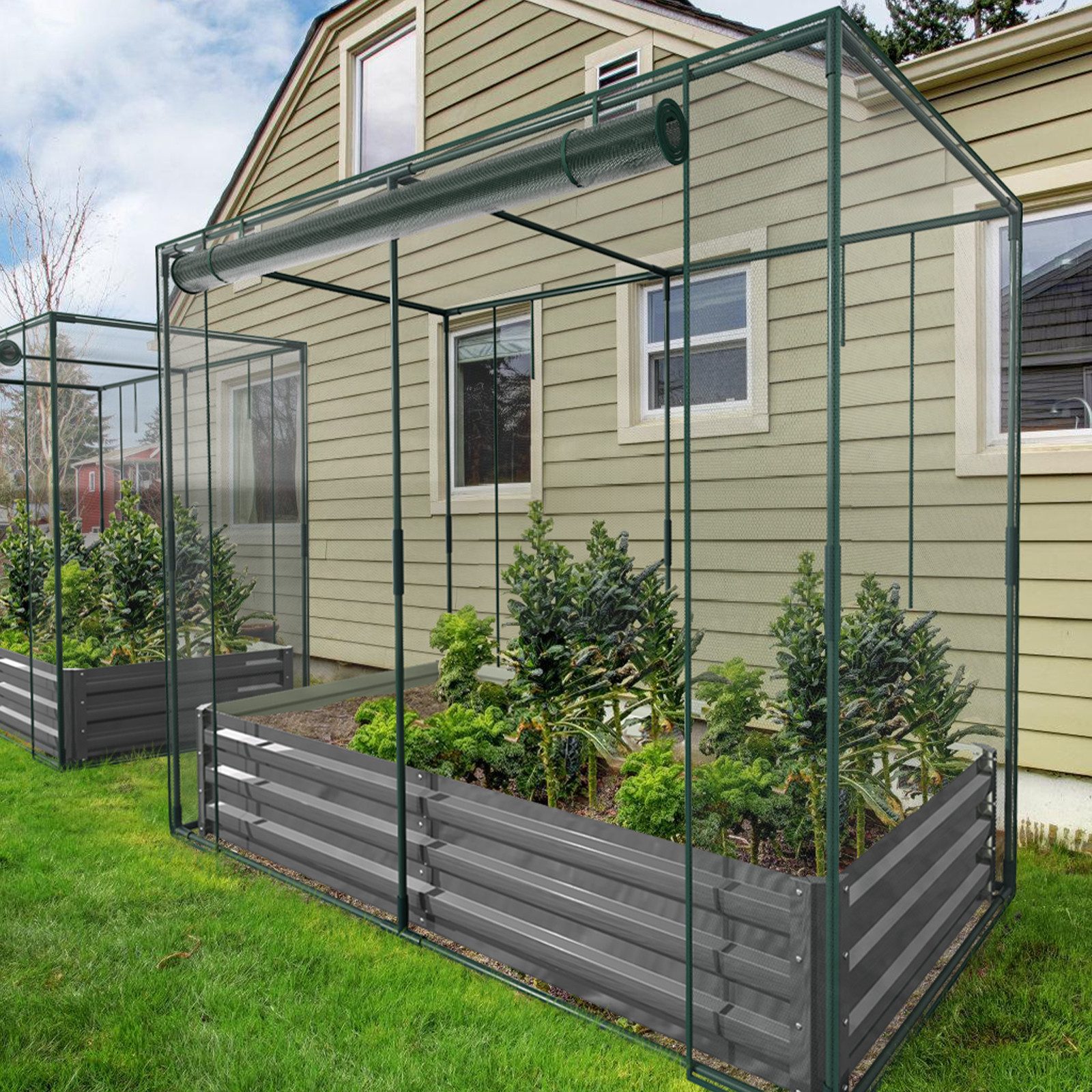Meulbaty Blumenkasten Metall-Hochbett für Garten, Pflanzkasten günstig online kaufen