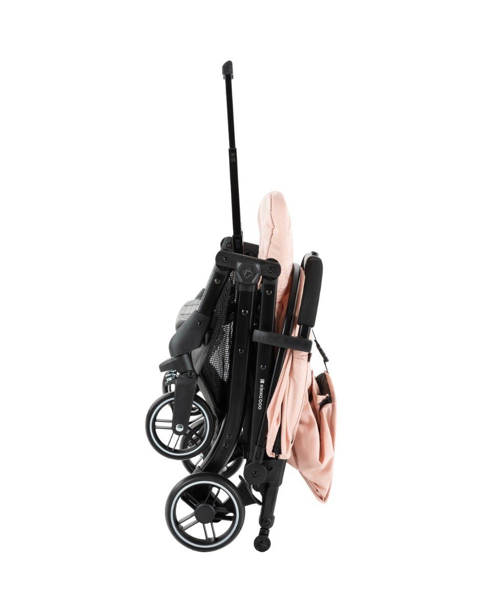 Kikkaboo Kinder-Buggy Kinderwagen Fußsack, verstellbar, klappbar, Miley mit pink Fußstütze Korb