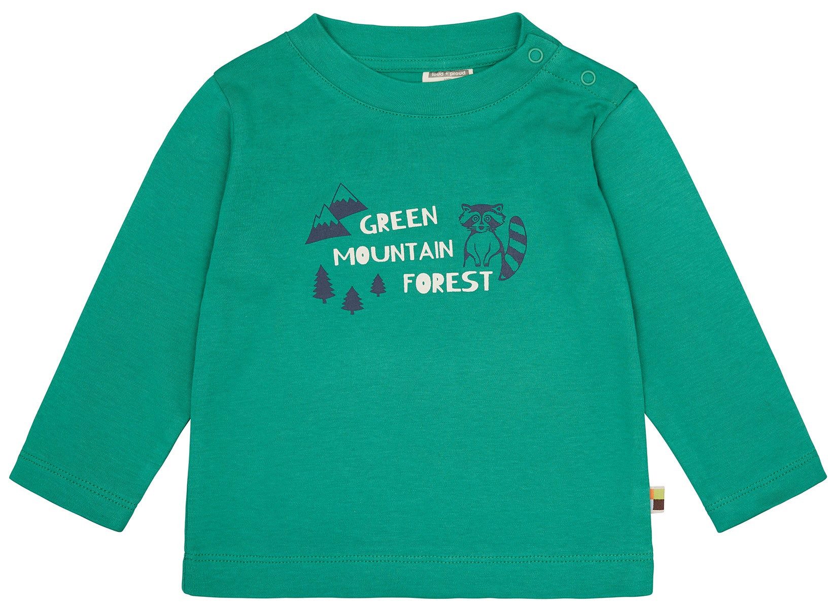 Langarmshirt mit Druckmotiv Waschbär
