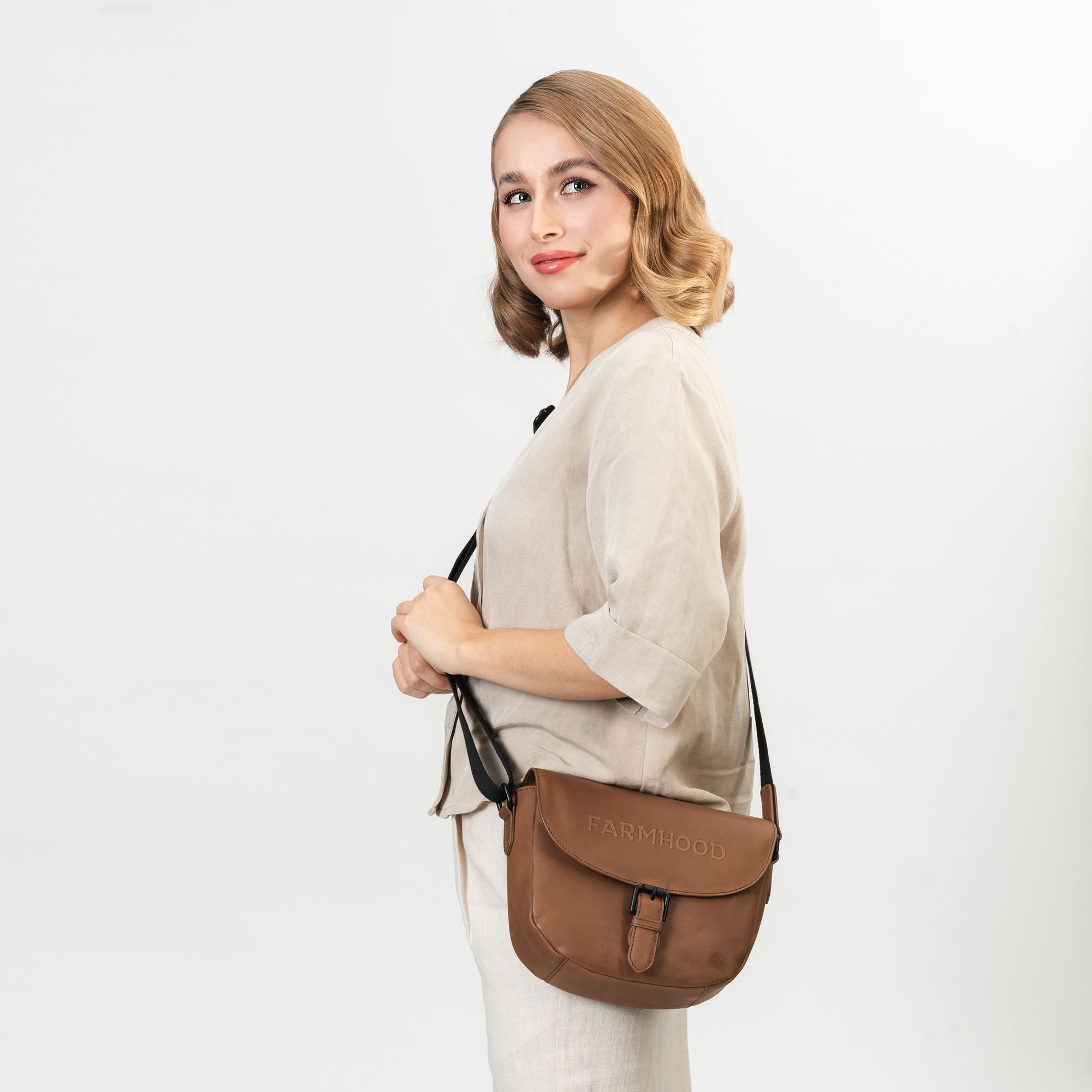 Farmhood Umhängetasche Nashville, Leder günstig online kaufen