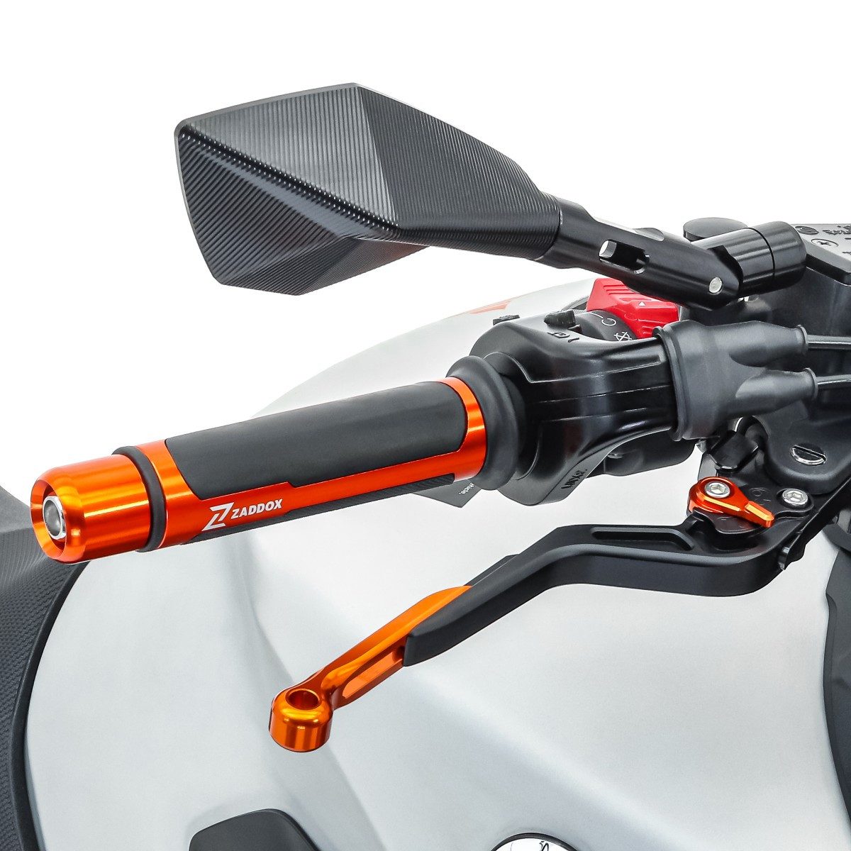 Zaddox Lenkervorbau Lenkergriffe Motorrad # orange DK937