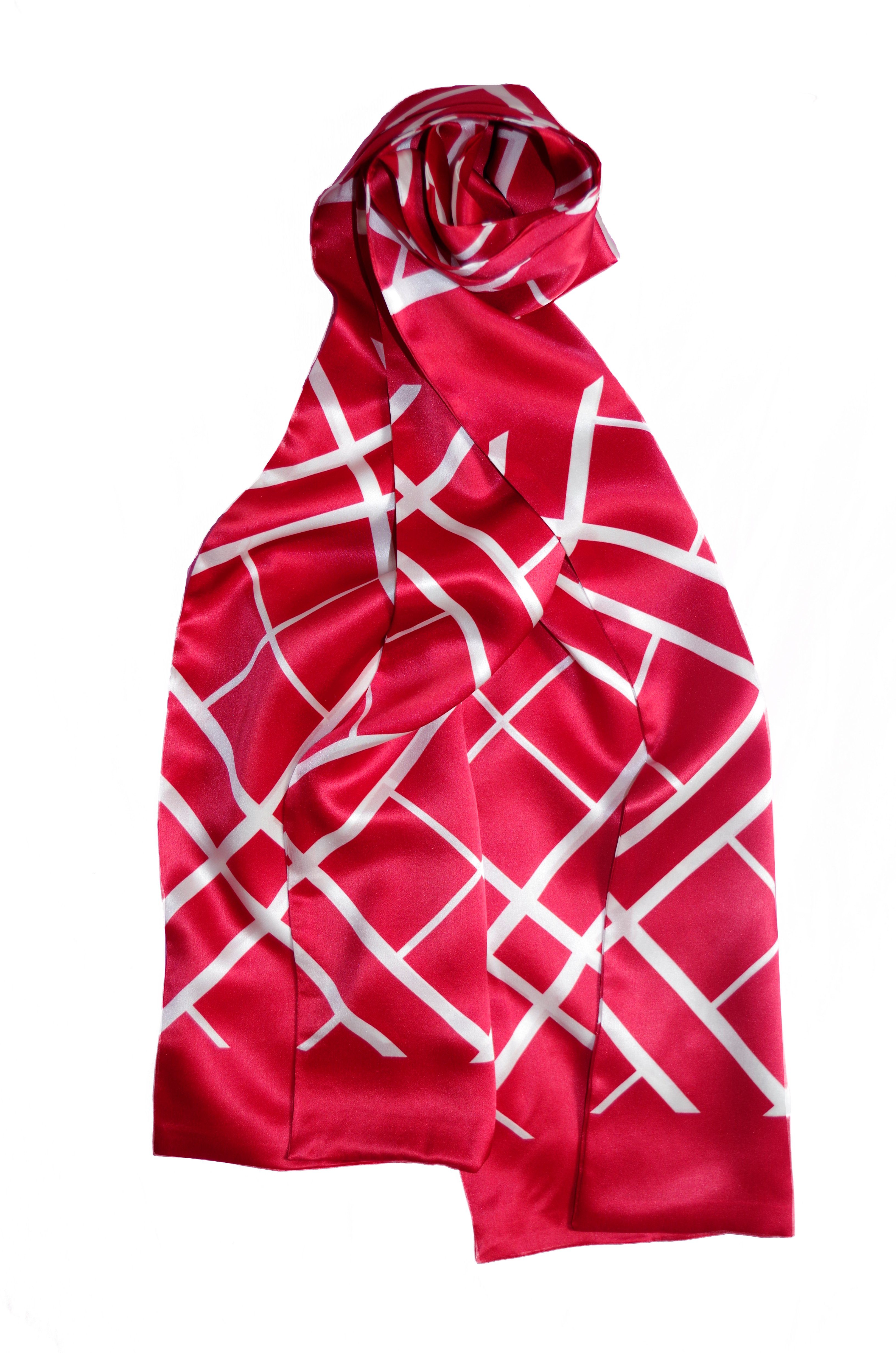 Posh Gear Seidenschal Seiden Schal Quadrinata aus 100% Seide