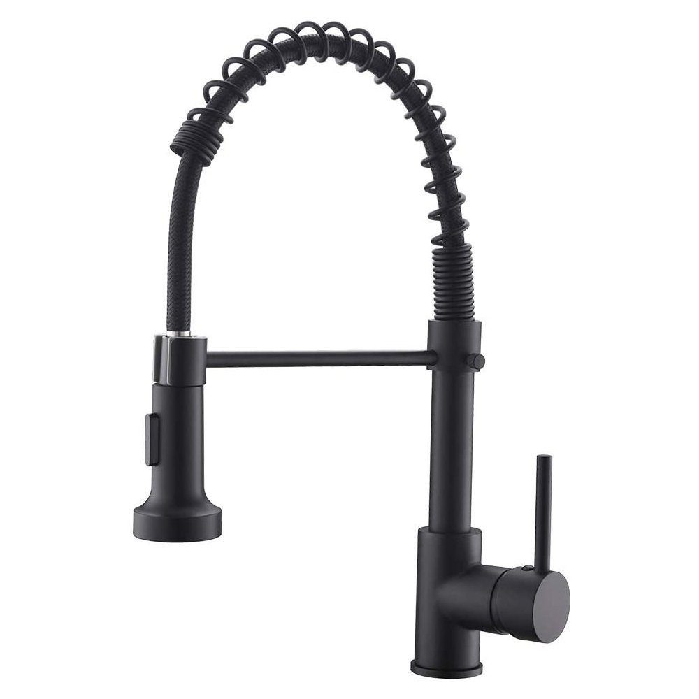 XERSEK Spültischarmatur Hochdruck Wasserhahn Küche 360° Drehbar mit Brause Flexible Anschluss-Schläuche : 60 cm