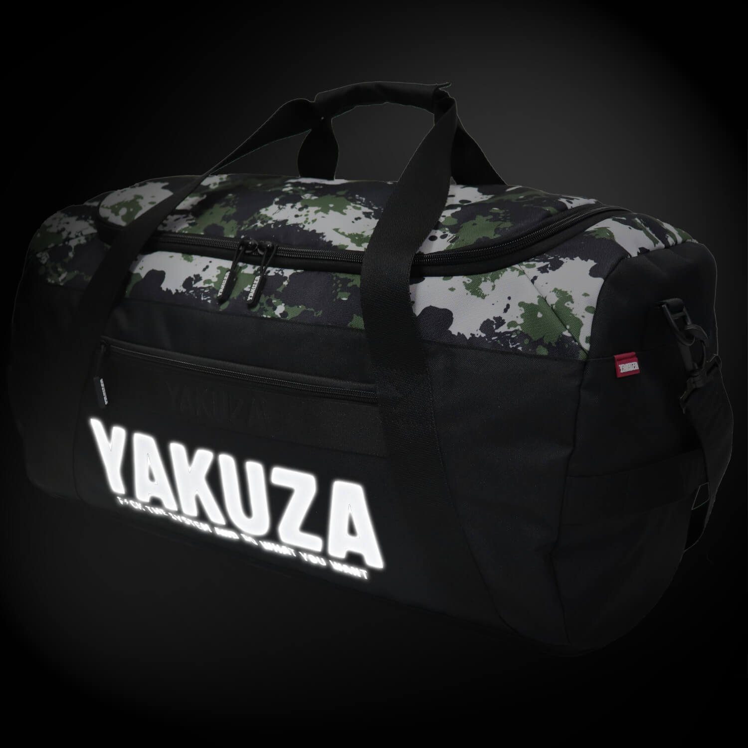 Hauptfach geräumigem Tweak YAKUZA mit schwarz/camouflage, Sporttasche Weekender YAKUZA Sporttasche