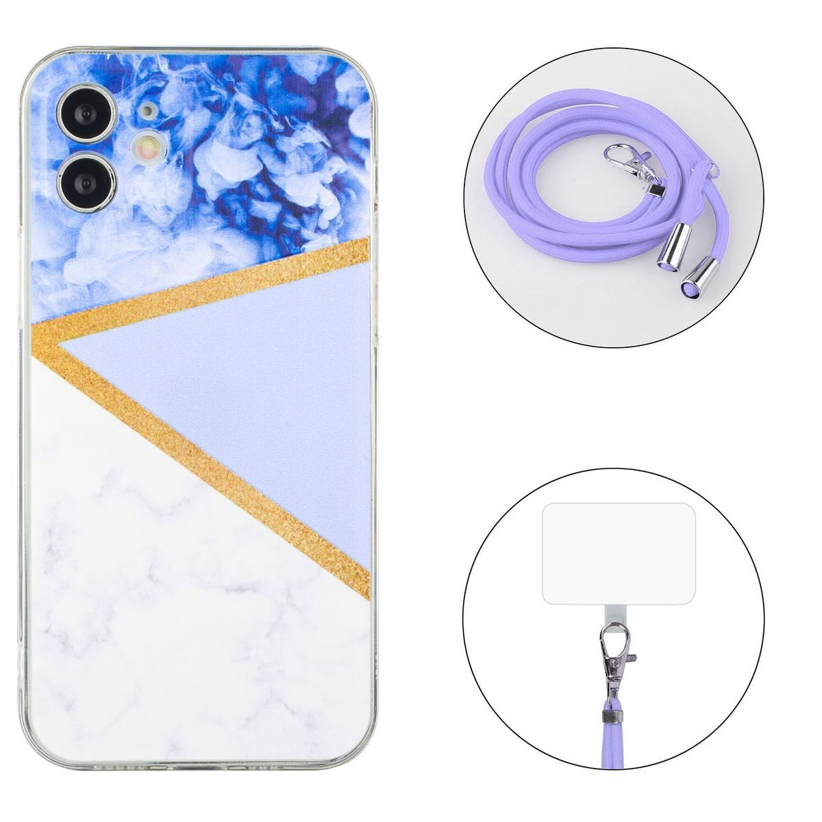 König Design Handyhülle Apple iPhone 12, Handykette Schutzhülle Case Cover Backcover Etuis