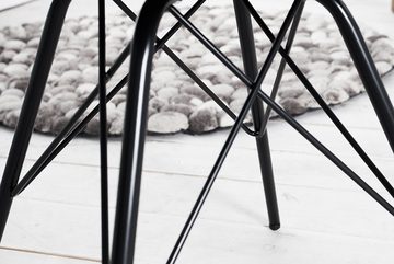 riess-ambiente Esszimmerstuhl SCANDINAVIA MEISTERSTÜCK schwarz / schwarz, Esszimmer · Kunstleder · Metall · Retro Design