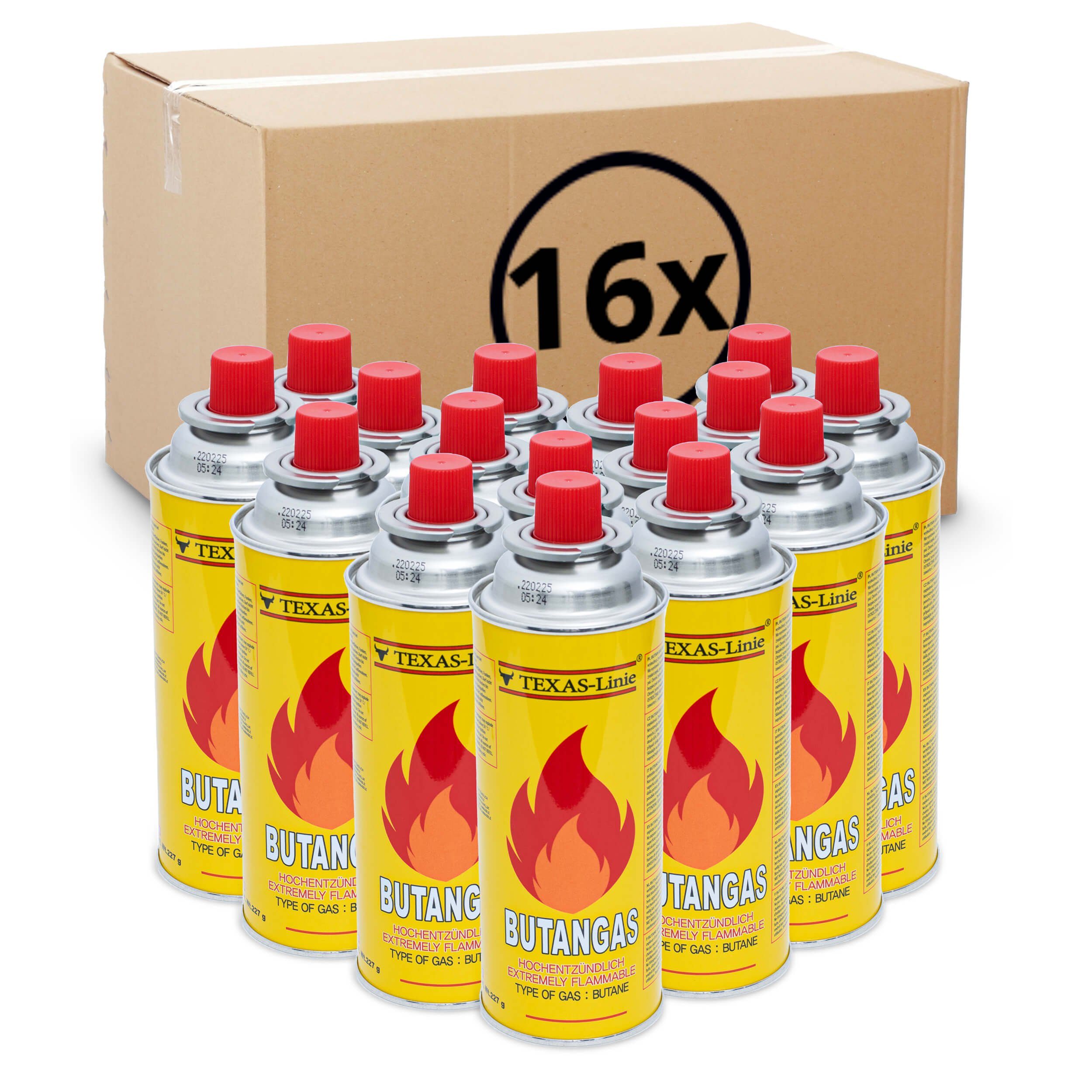Sparsando Gaskartusche 16x Gaskartusche: Zubehör für Gaskocher Campingkocher Gasherd Brenner, Zubehör für Campingkocher, Gasherd, Gaskocher, 16 St.