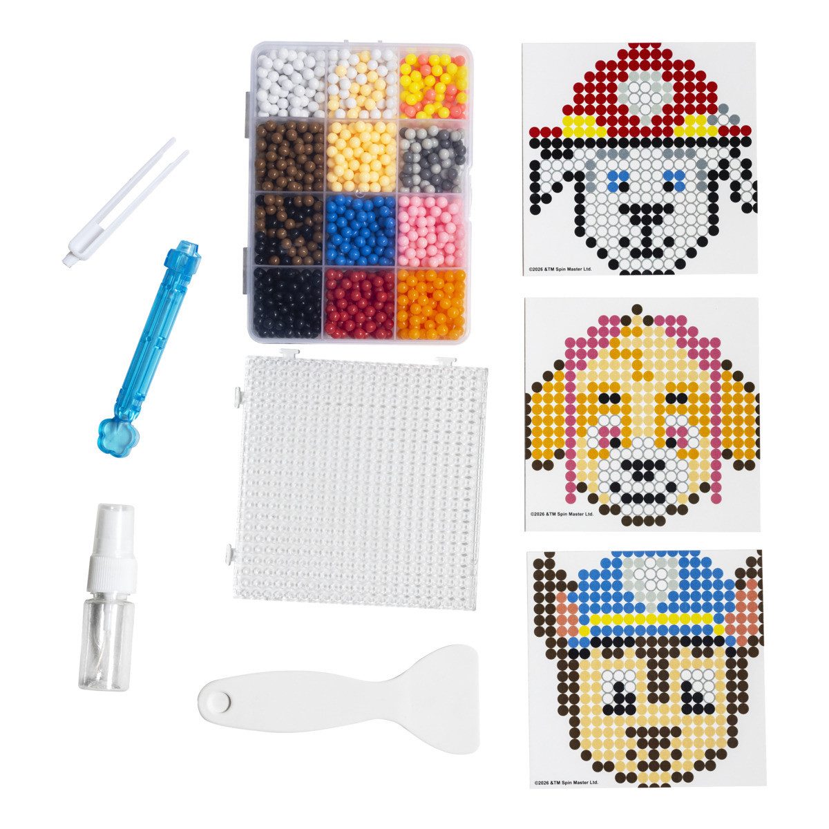 PAW PATROL Bügelperlen 87100700 Unisex Kinder, (6-tlg), Perlen, Bastelperlen, Steckperlen, Kreativperlen, Kreativset