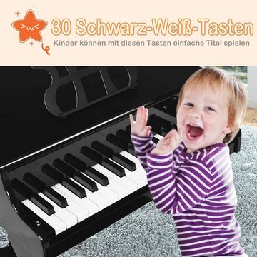 COSTWAY Digitalpiano Kinder Keyboard, 30 Tasten, mit Notenpult & Bank