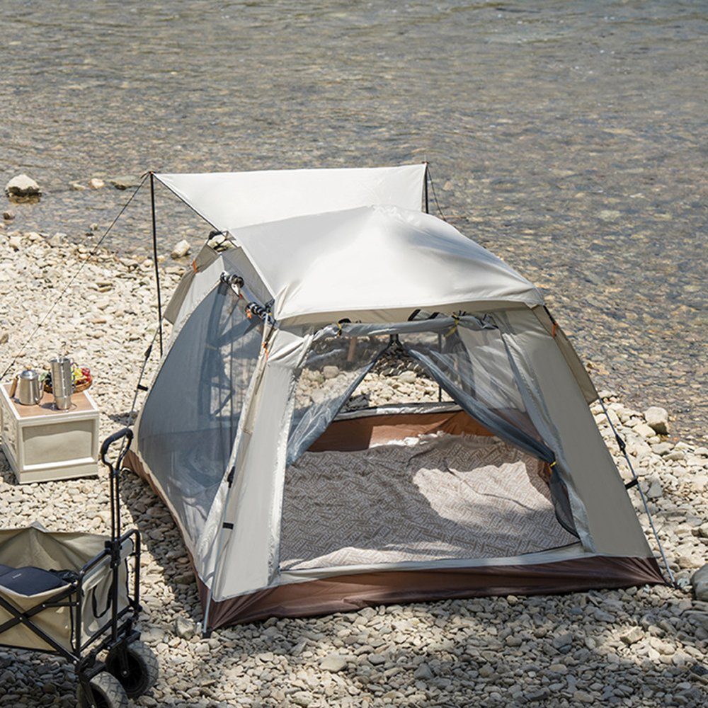 Kuppelzelt 3 Personen: Tidyard Selbstfahrendes,regenfestes,sonnengeschütztes Reise-Campingzelt,