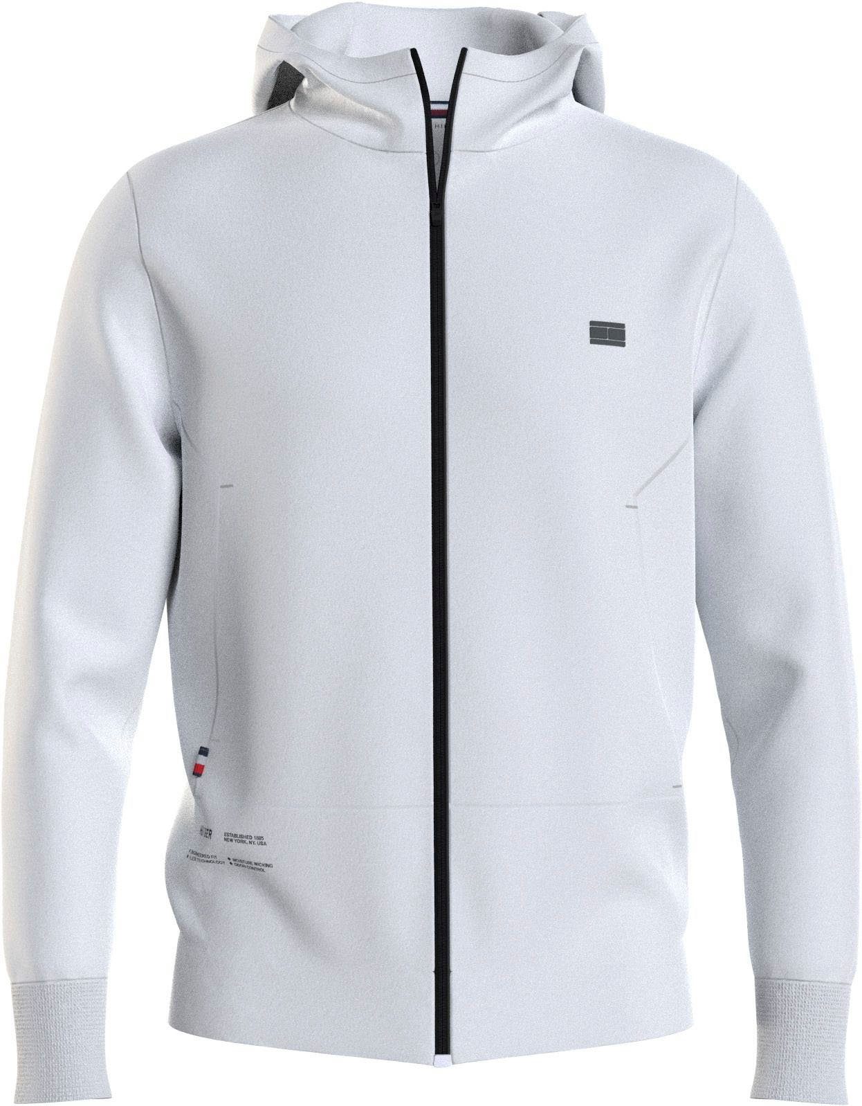 Tommy Hilfiger Sport Kapuzensweatjacke BEST ESSENTIALS FZ HOODY Th Optic White