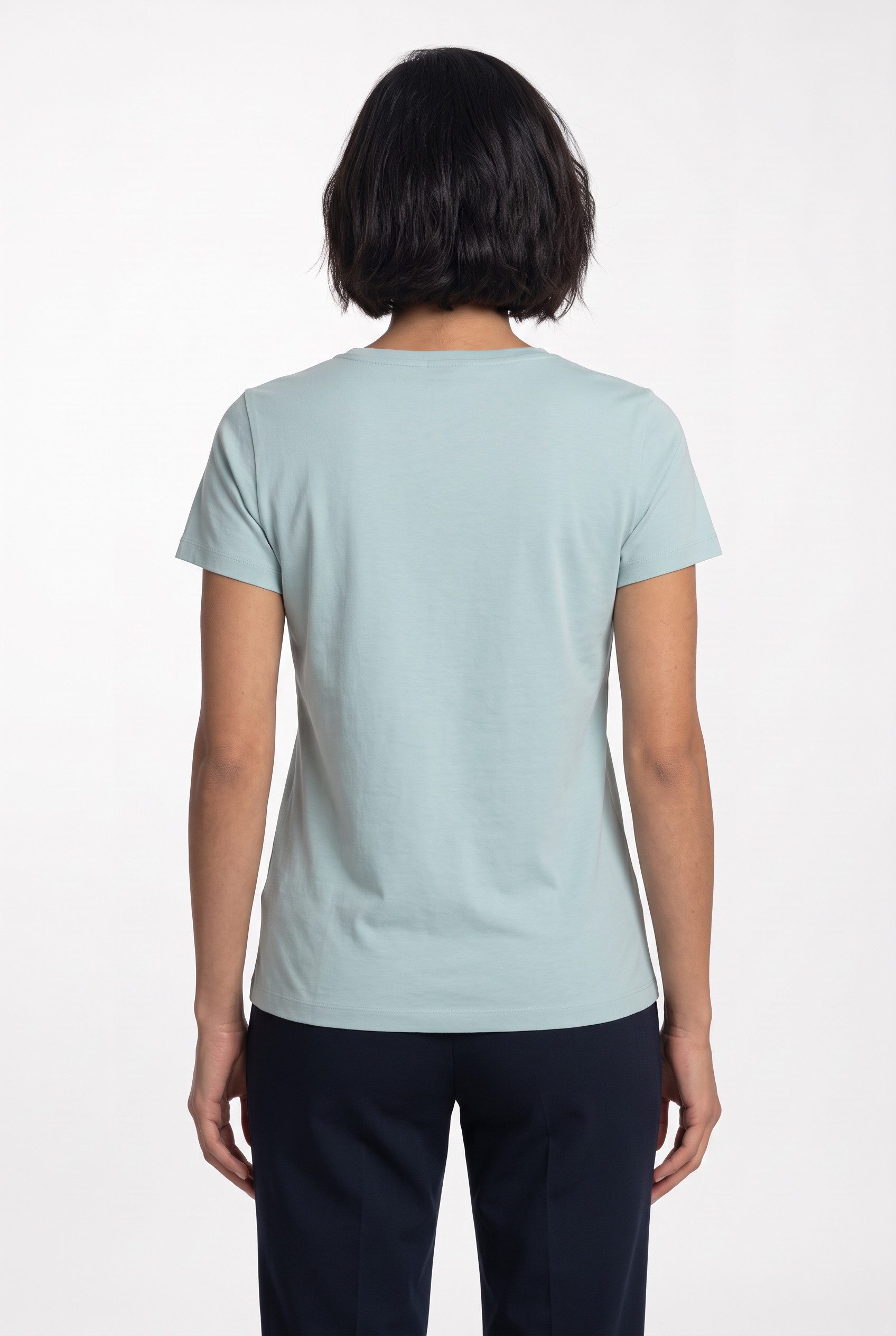 BOSS ORANGE T-Shirt Elove Embro Premium Damenmode mit Rundhals, Slim Fit – Bild 3 von 5