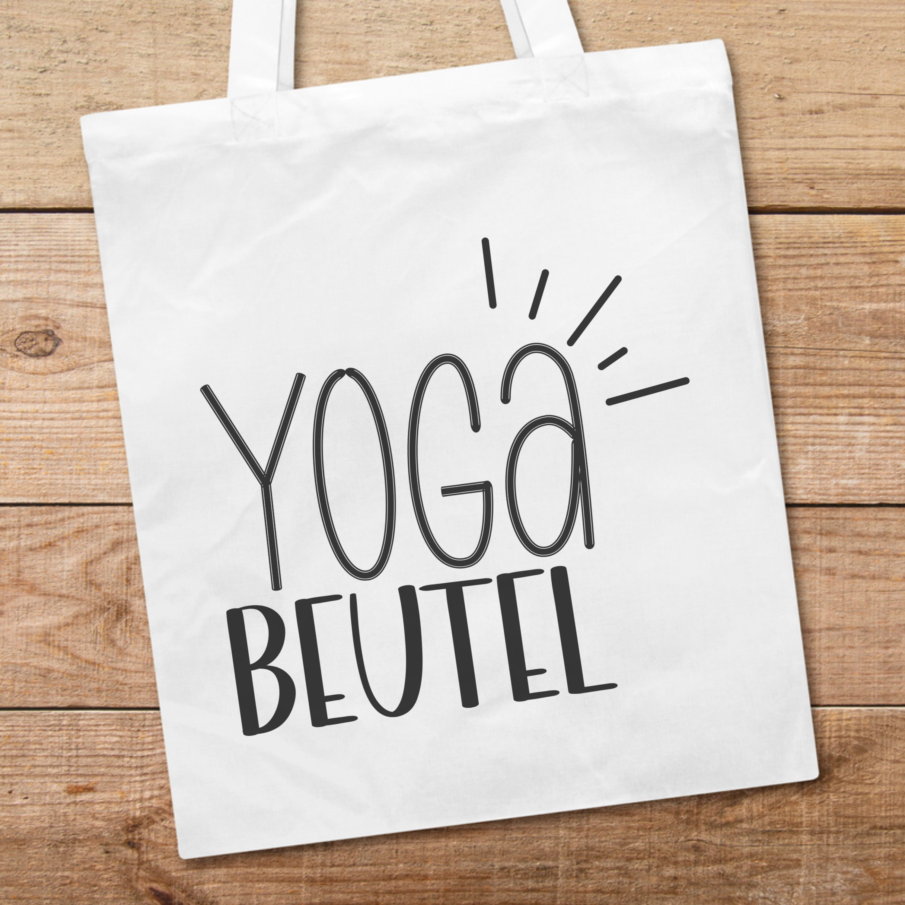 PhotoFancy Tragetasche mit Spruch 'Yoga' - Stoffbeutel, mit lustigem Spruch