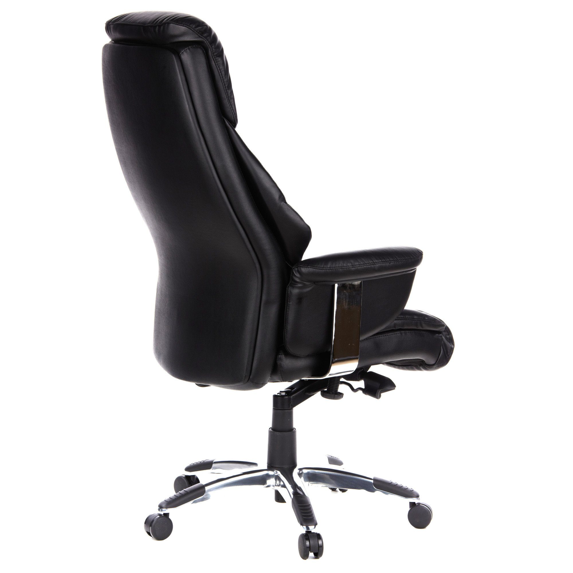hjh OFFICE Drehstuhl Luxus Chefsessel mit Bürostuhl Schwarz Armlehnen (1 PRADO Kunstleder ergonomisch St)