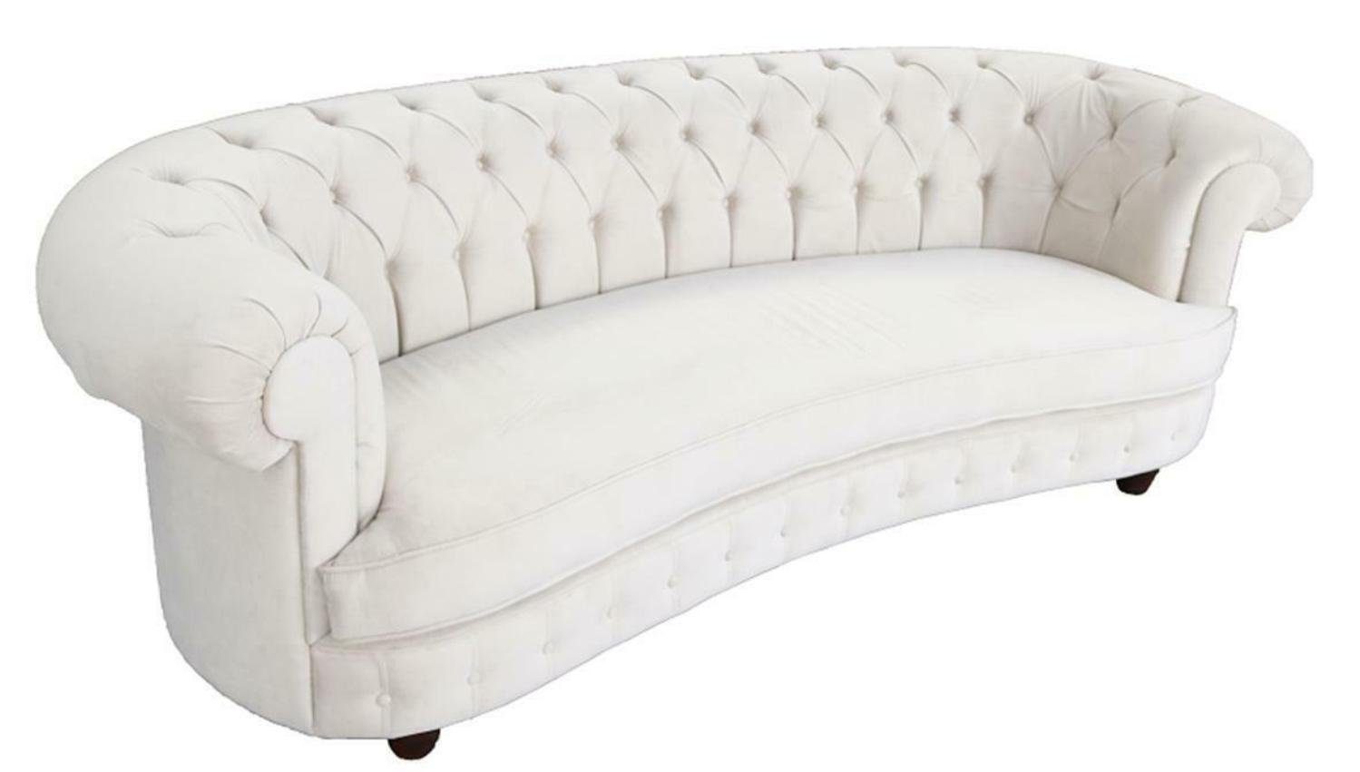 JVmoebel Sofa Weißes Halbrundes Chesterfield Sofa Moderne Couch Luxus Sofa Neu, Made in Europe