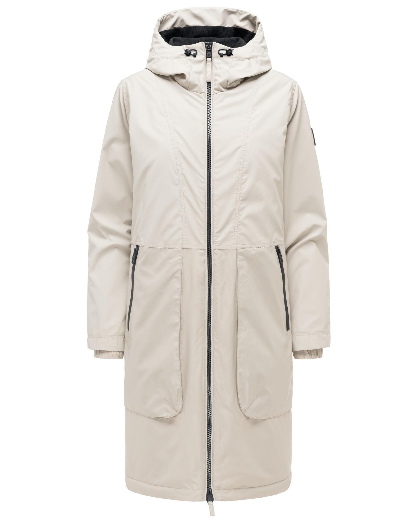 Navahoo Langmantel Edelumhang 14 Wasserabweisender Übergangsmantel mit Kapuze