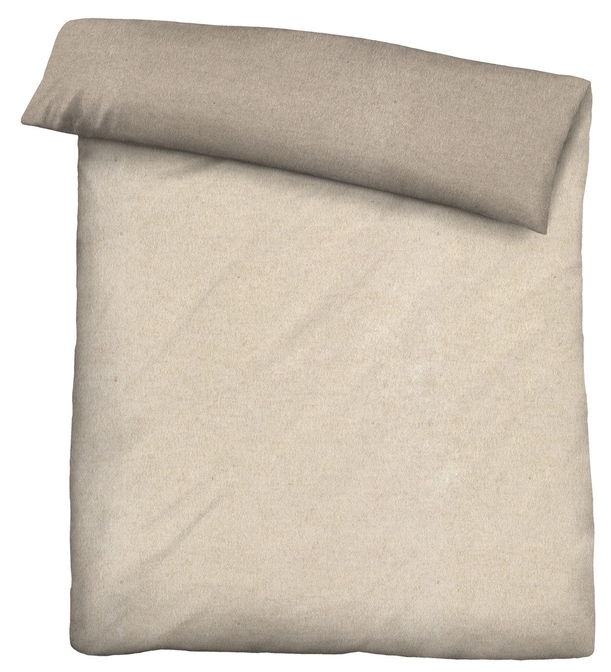 Biberna Bettwäsche Biberna Melange- Flanell Bettwäsche 'Uni' 135 x 200 cm günstig online kaufen