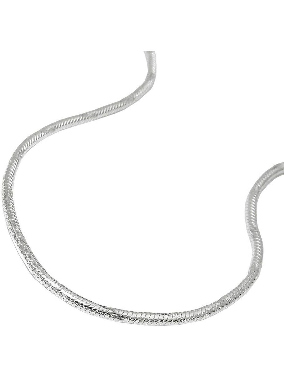Gallay Schlangenkette 1,3mm runde Schlangenkette diamantiert Silber 925 38cm (1-tlg)