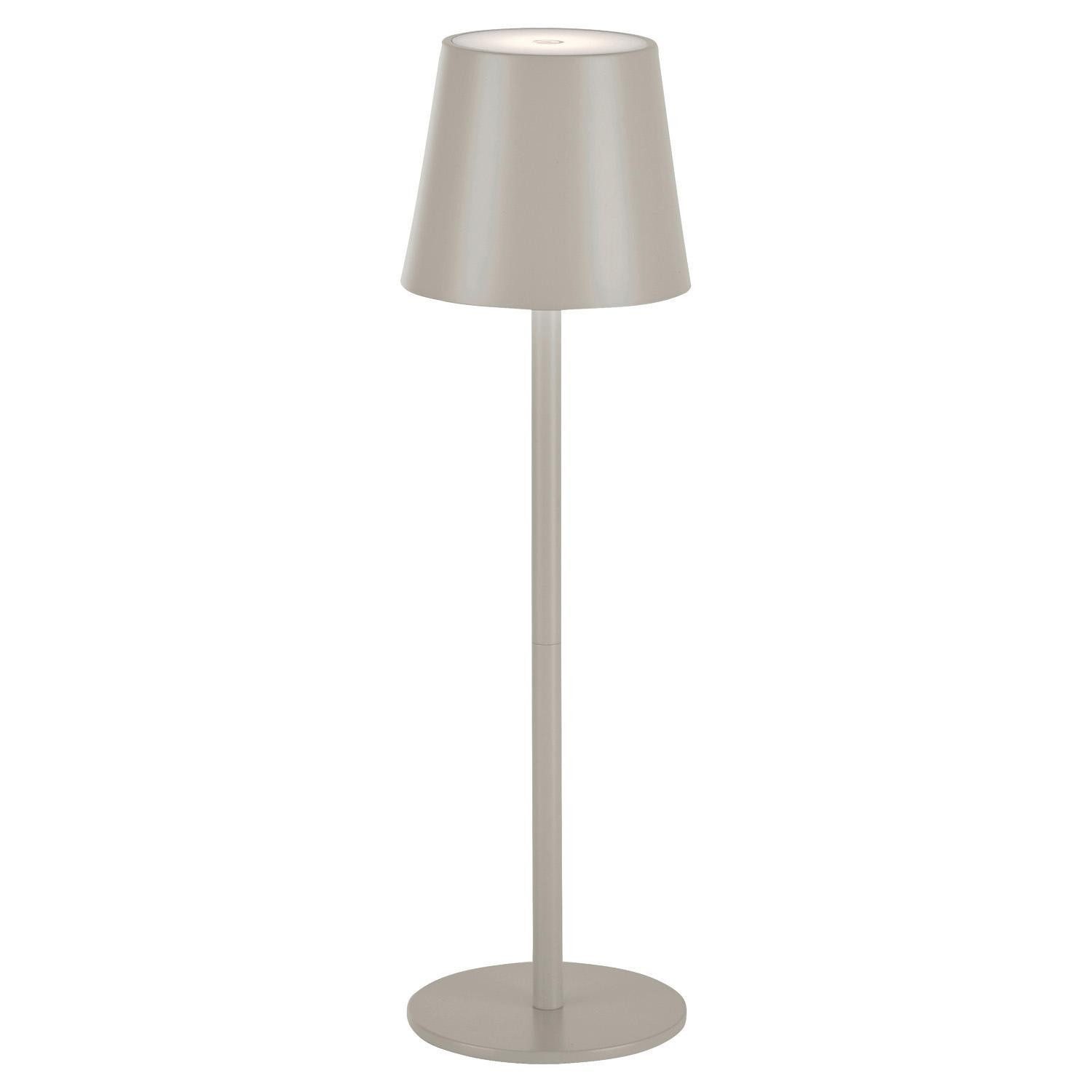 LED Außen-Tischleuchte EURIA, H 23 cm, 1-flammig, Greige, Eisen