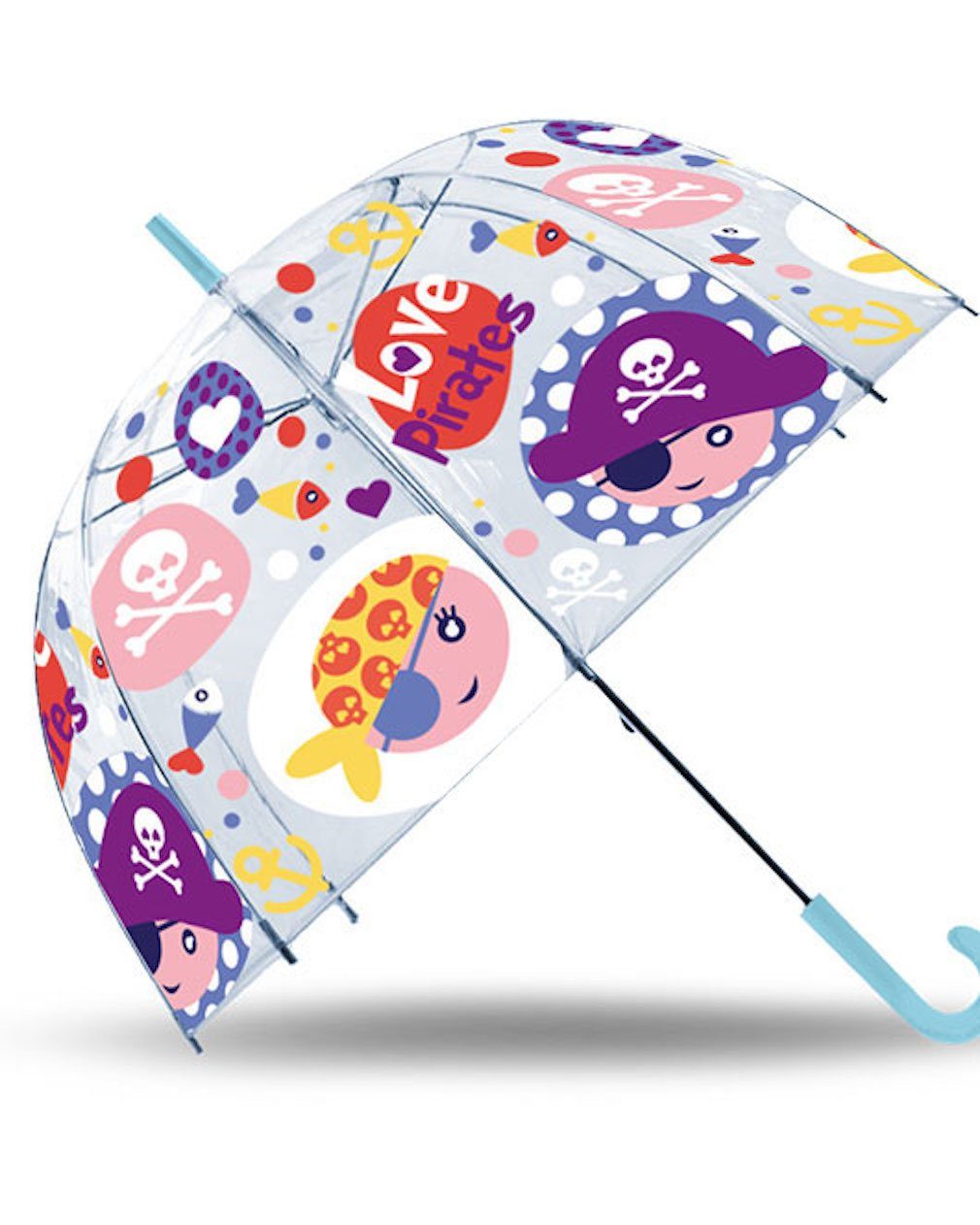 Symbolen mit 70cm Kids Stockregenschirm Regenschirm Piraten Durchmesser Euroswan Piraten
