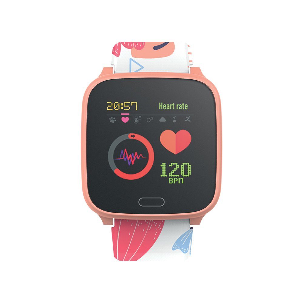 Smartwatch JW-100 Forever Armbanduhr Forever Kinder Zeit, Schritt, GO Orange Datum Smartwatch