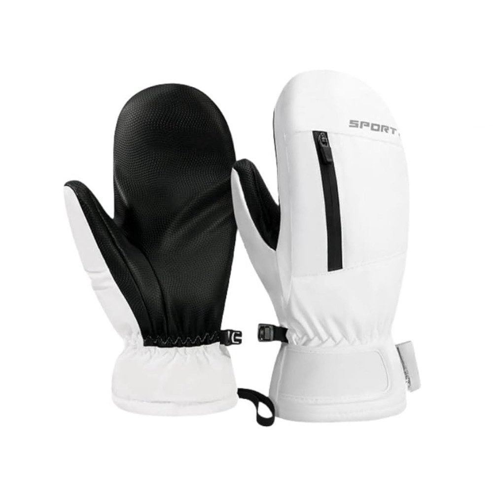 Blusmart Skihandschuhe Wasserdichte Skifäustlinge mit Innenhandschuhen (Reißverschlusstasche, Warm und bequem) Für Skiausflug, Winterhandschuhe zum Skifahren