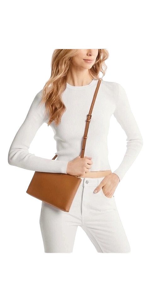 MICHAEL KORS Handtasche Michael Kors Charlotte Large Tote 3in1 Leder Vanilla Schultertasche – Bild 5 von 5