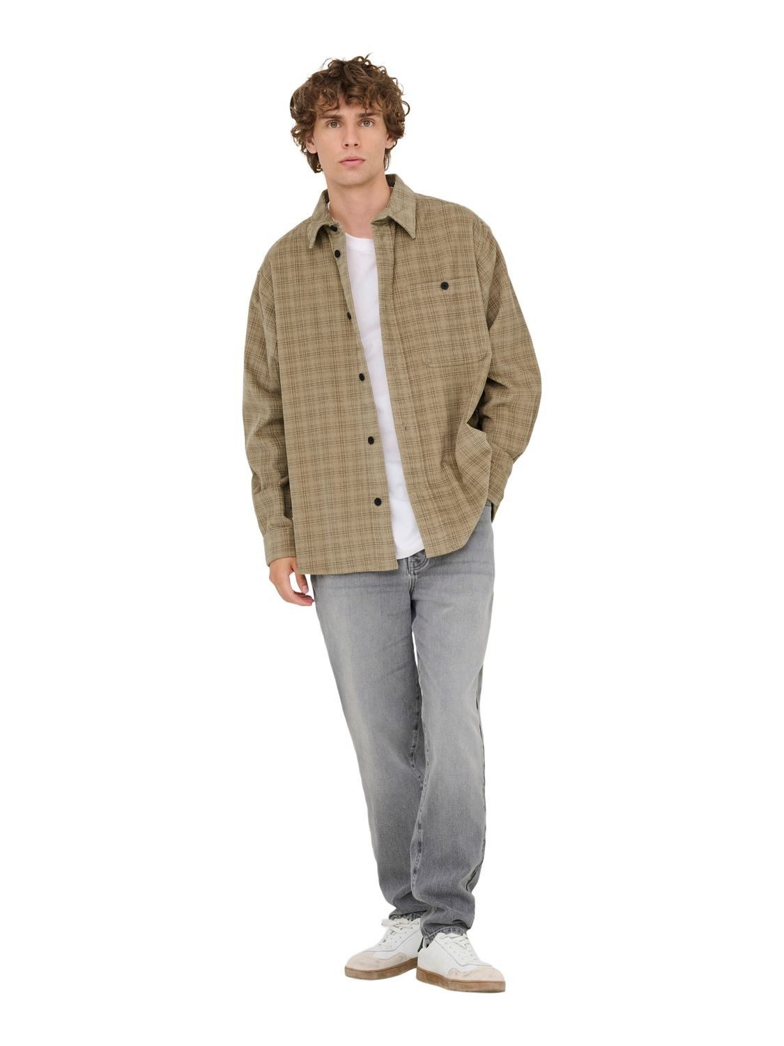 ONLY & SONS Langarmhemd ONSWALEED CORDUROY OVERSHIRT (1-tlg)