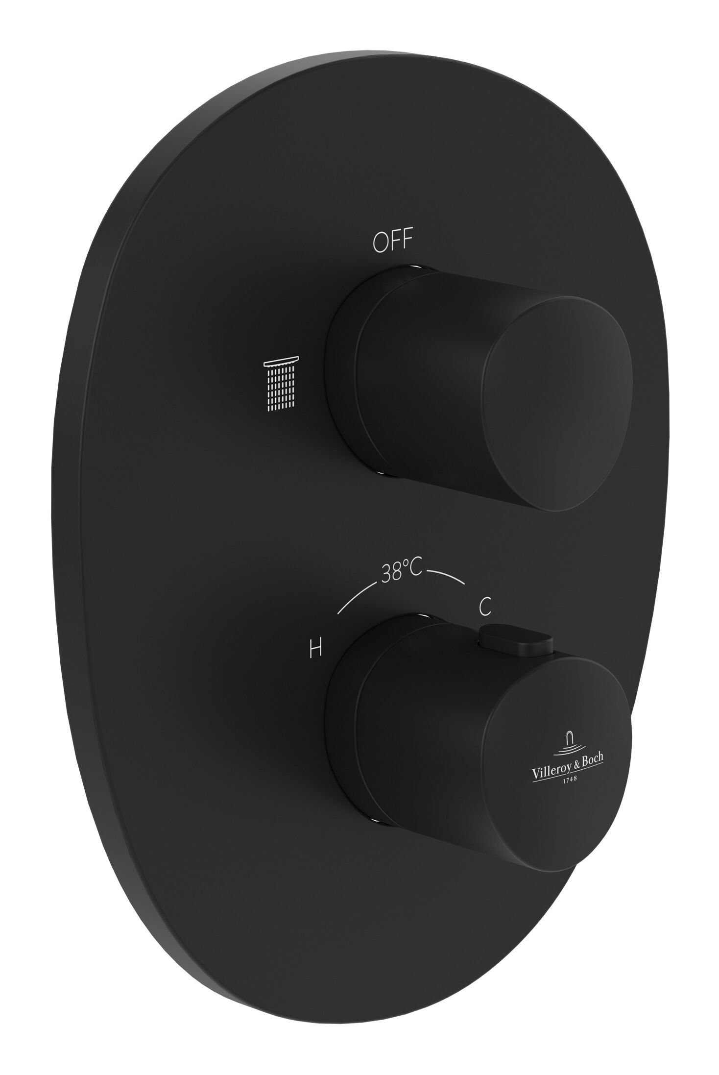 Villeroy & Boch Unterputzarmatur Antao Unterputz-Thermostat, mit Einwege-Mengenregulierung, Wandmontage