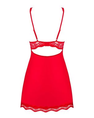 Obsessive Negligé Babydoll Luvae rot mit String Negligee mit Spitze (2-tlg)