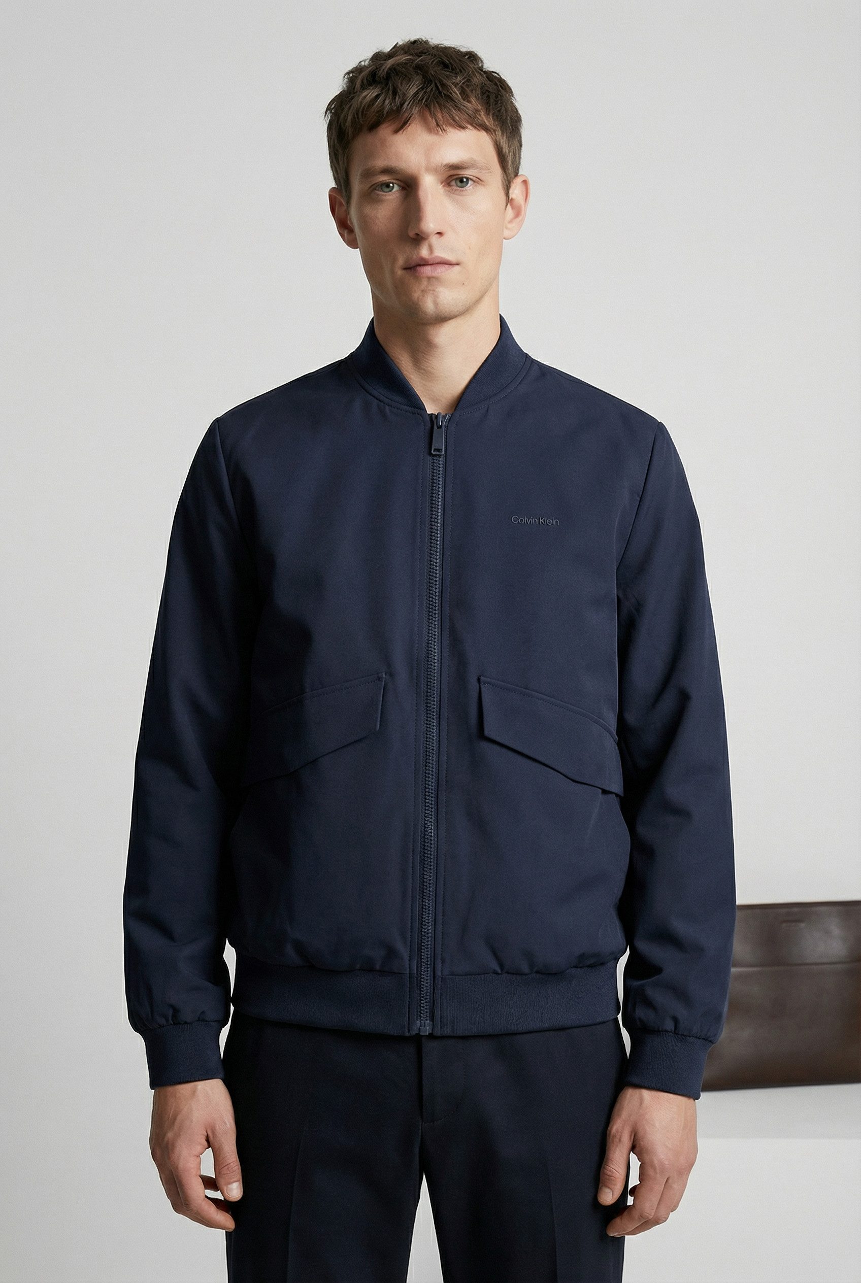 Calvin Klein Bomberjacke LS SOFT TECH BOMBER JACKET Regular fit mit Stehkragen