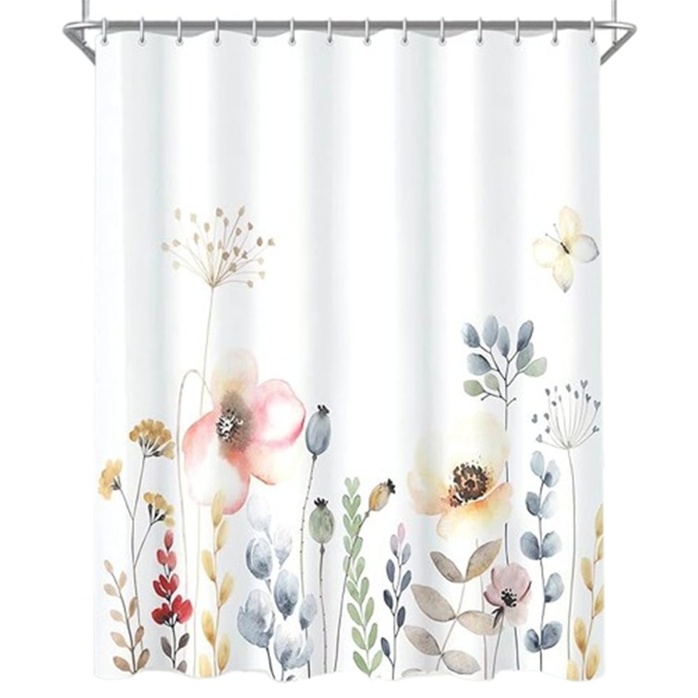 Coonoor Duschvorhang Wasserdichte aus Stoff mit Ringen Wannenvorhang 180cm günstig online kaufen