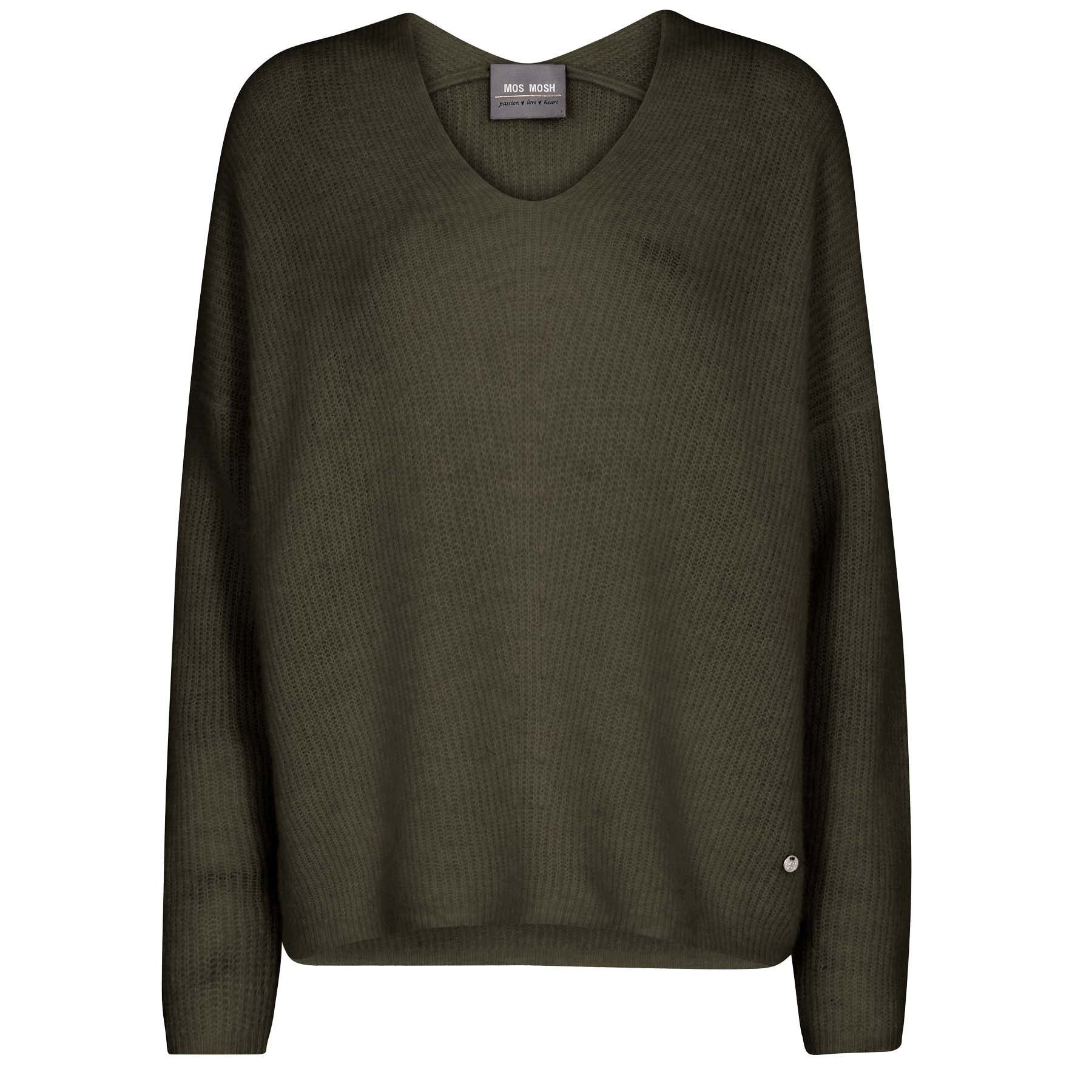 Mos Mosh Strickpullover MOS MOSH Pullover THORA mit Alpaka - Grape Leaf