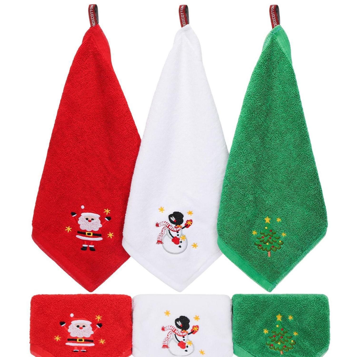 LuxusKollektion Waschlappen 6er Waschlappen Baumwolle Weihnachten, (6-St)