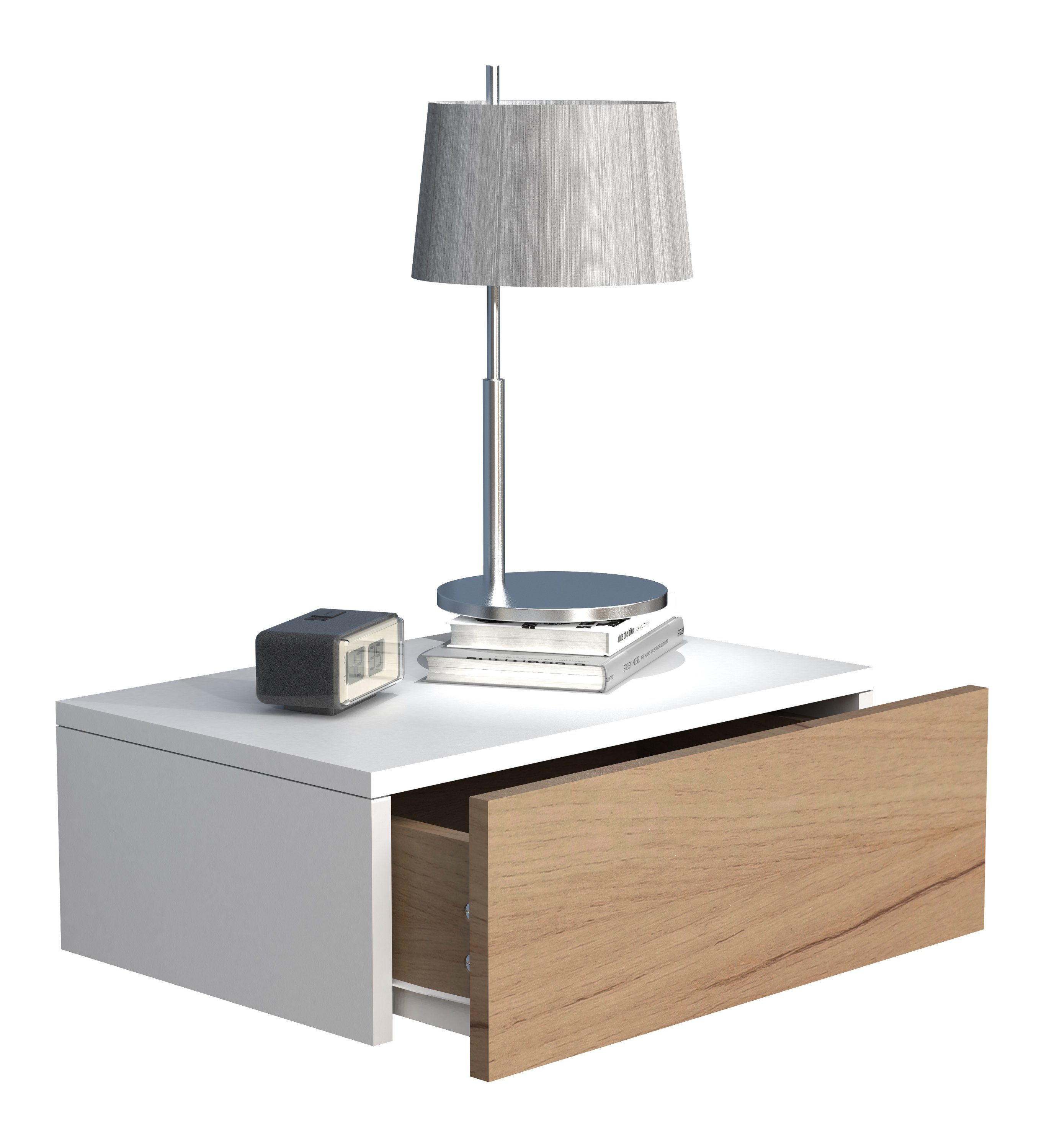 VCM Nachttisch Holz Wandschublade Wand Hänge günstig online kaufen
