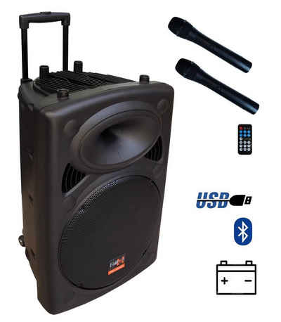 E-Lektron EL38-M mobile Soundanlage Party-Lautsprecher (Bluetooth, 450 W, Bluetooth 5.0 TWS, Talkover-Funktion, Echo-Effekt, Funkmikrofone)