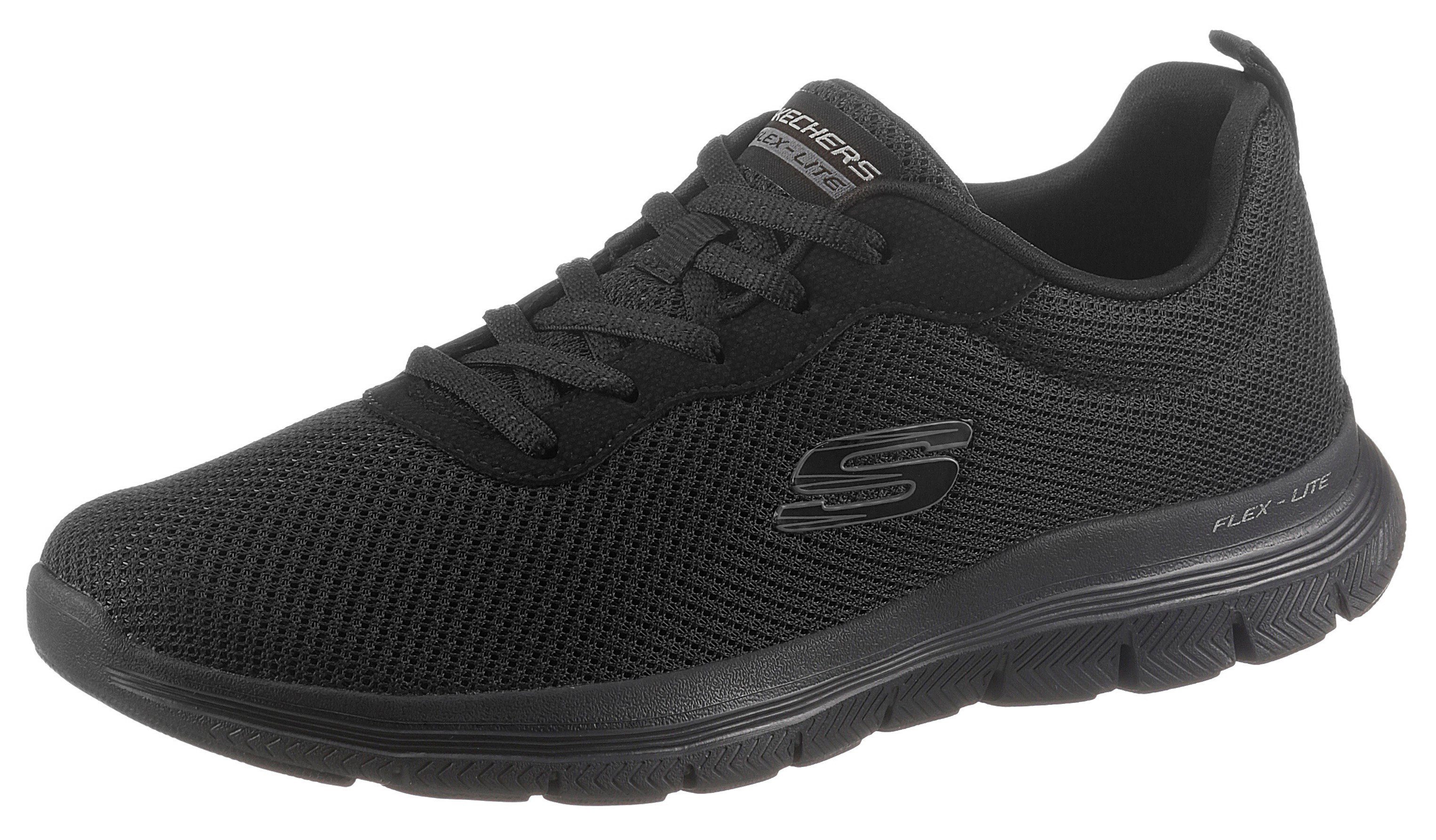 Skechers FLEX APPEAL 4.0 BRILLINAT VIEW Sneaker mit Air-Cooled Memory Foam Ausstattung schwarz