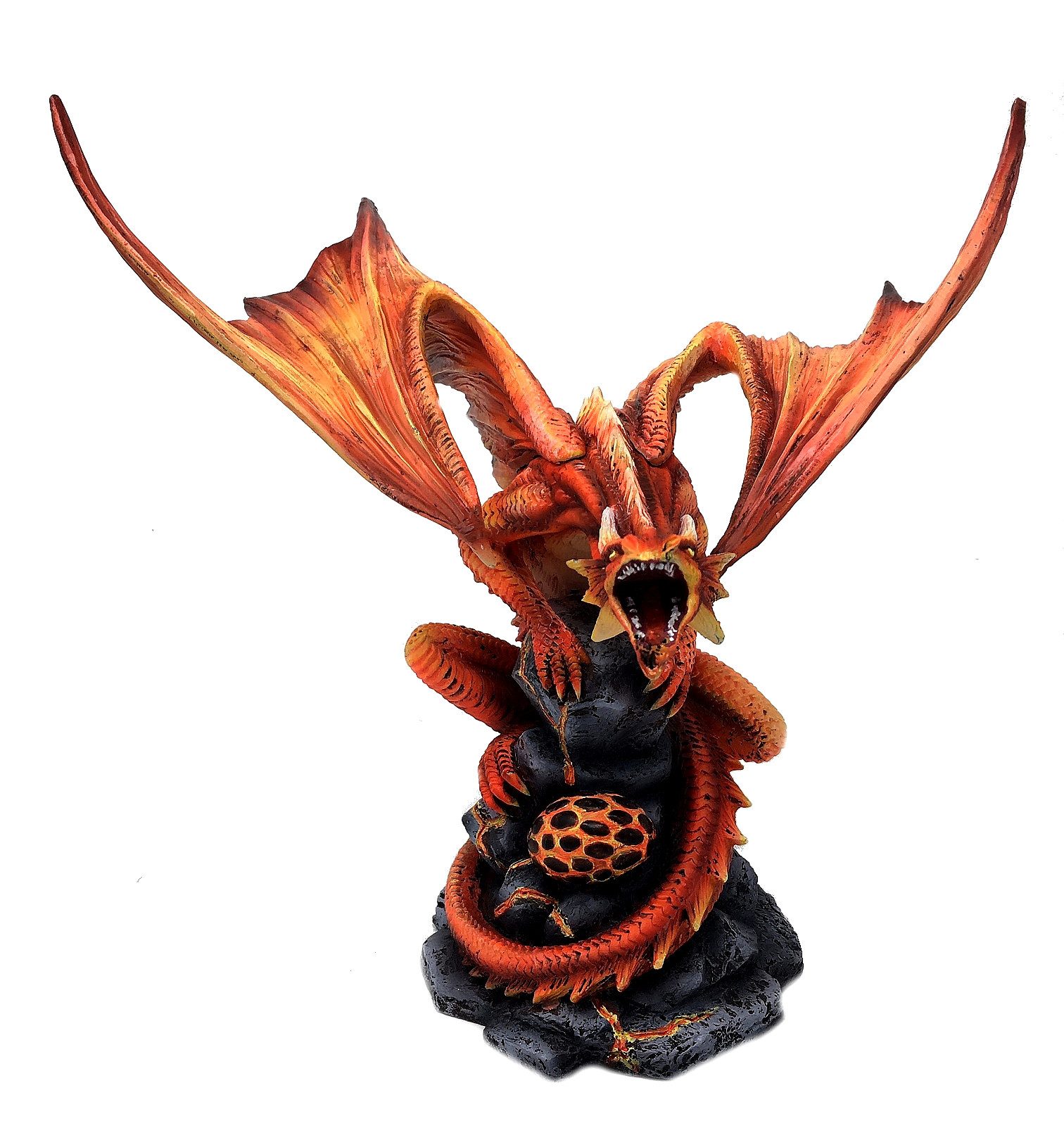 MystiCalls Dekofigur Fire Dragon by Anne Stokes Drache Feuerdrache Designer Fantasy Deko (1 St), Herausnehmbare Flügel