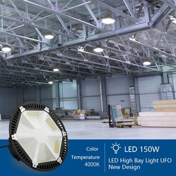 ANTEN LED Deckenleuchte UFO LED Hallenbeleuchtung Hallenstrahler Deckenstrahler Industrielampe, Neutralweiß, 150W 4000K IP65