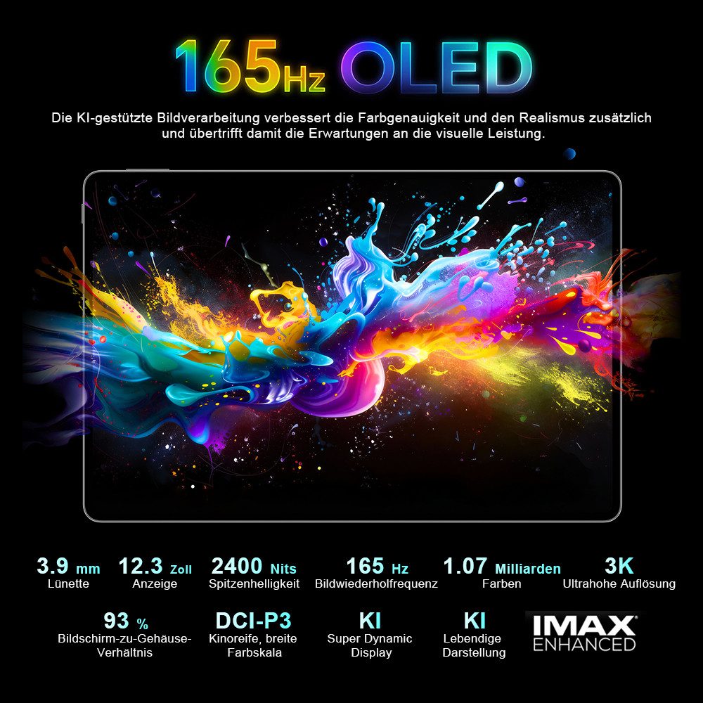 Honor HONOR MagicPad 4 WLAN Tablet 12,3", 165Hz OLED-Display,10100mAh Akku Tablet weiß