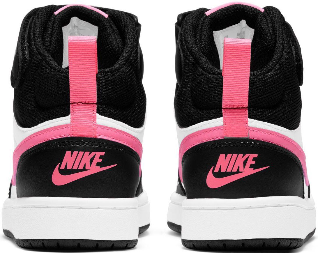 Nike Sportswear COURT BOROUGH MID (GS) Force 2 Design den Air auf 1 des Sneaker schwarz Spuren