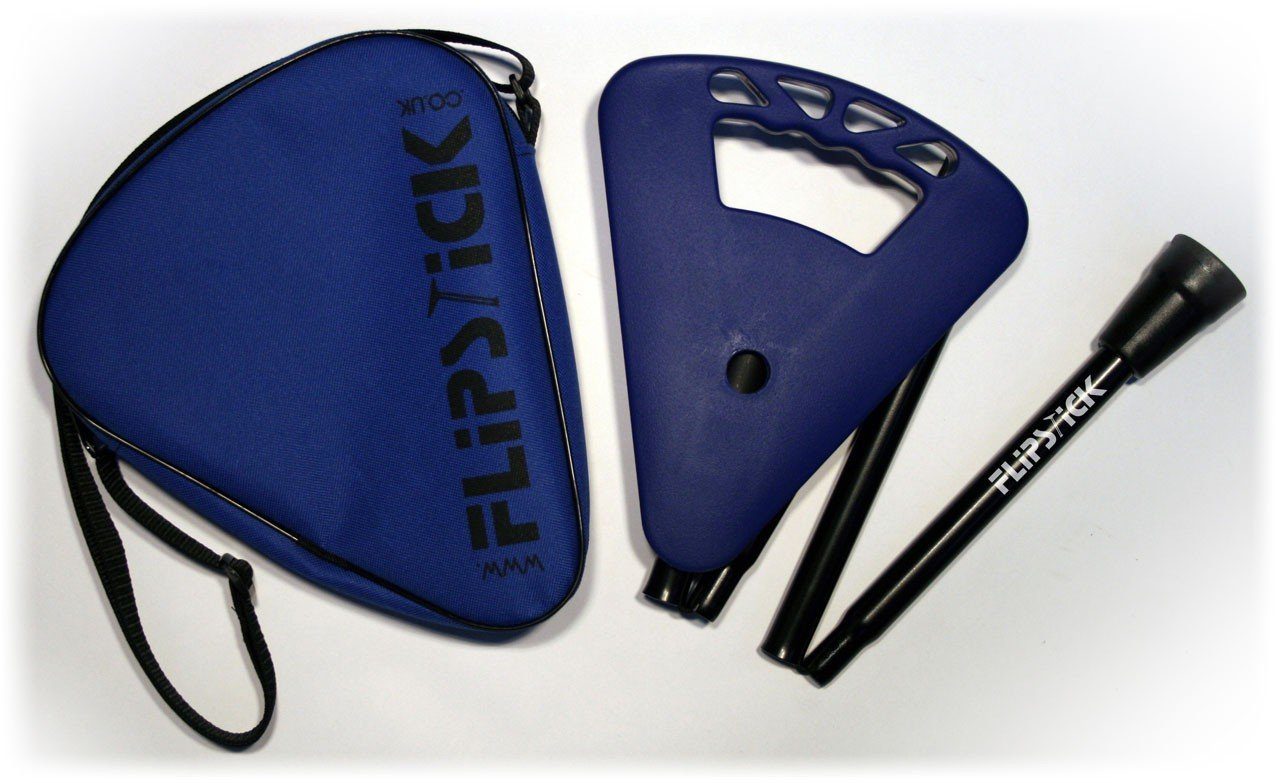 Stockshop Gehstock Gehstock Flipstick Sitzstock, Leichtmet., faltbar, höhenverst.