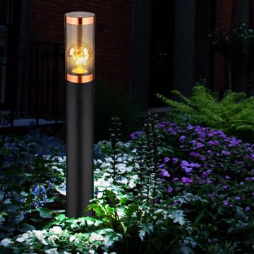 etc-shop Pollerleuchte, Leuchtmittel nicht inklusive, Stehleuchte Pollerleuchte Wegeleuchte Gartenlampen schwarz
