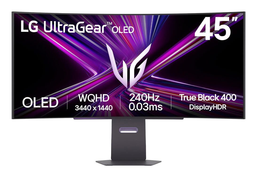 LG 45GX900A-B Curved-Gaming-Monitor (3440 x 1440, 0,03 ms Reaktionszeit, 240 Hz, OLED)