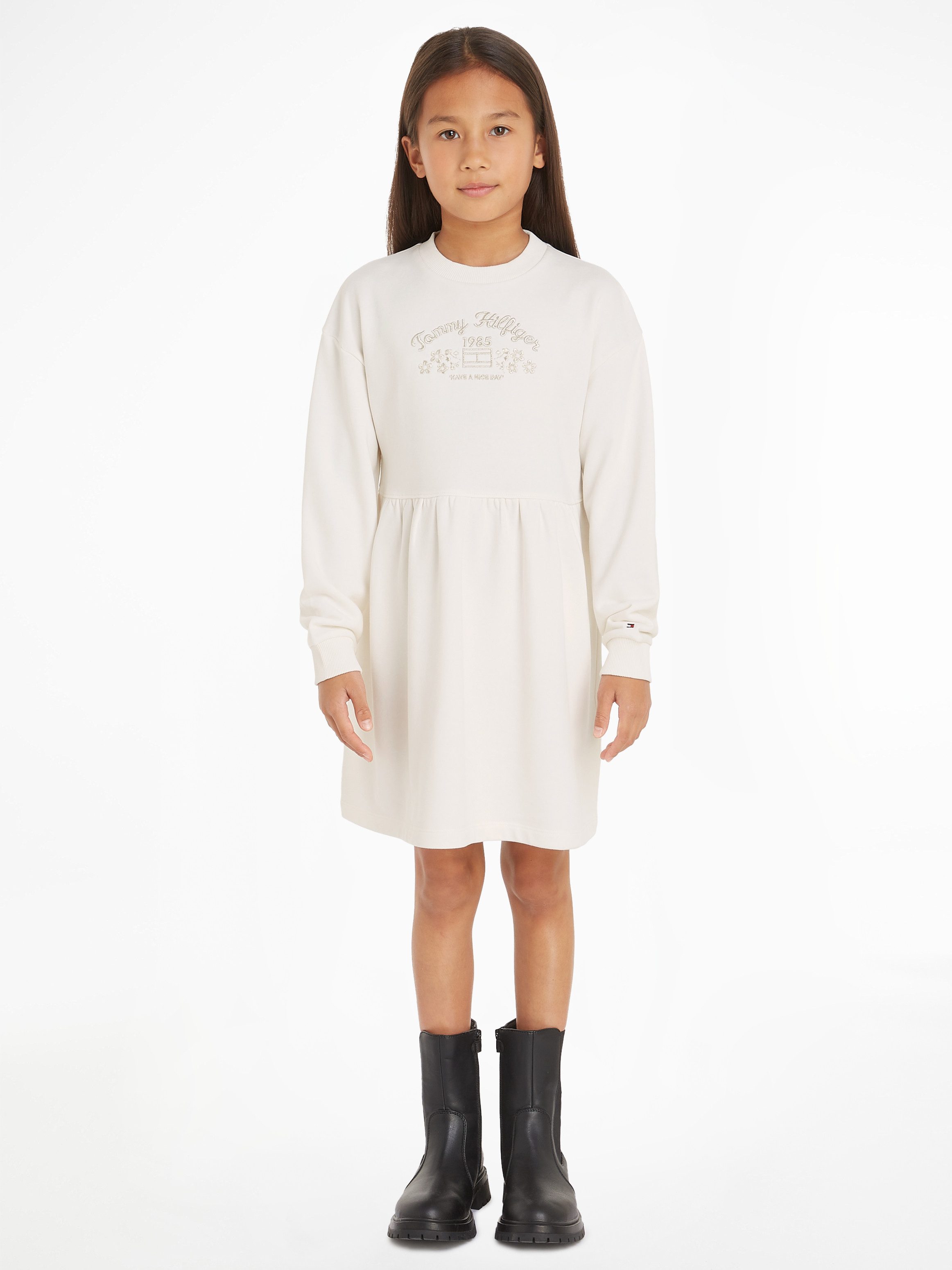 Strickkleid EMB FLOWER KNITTED DRESS LS