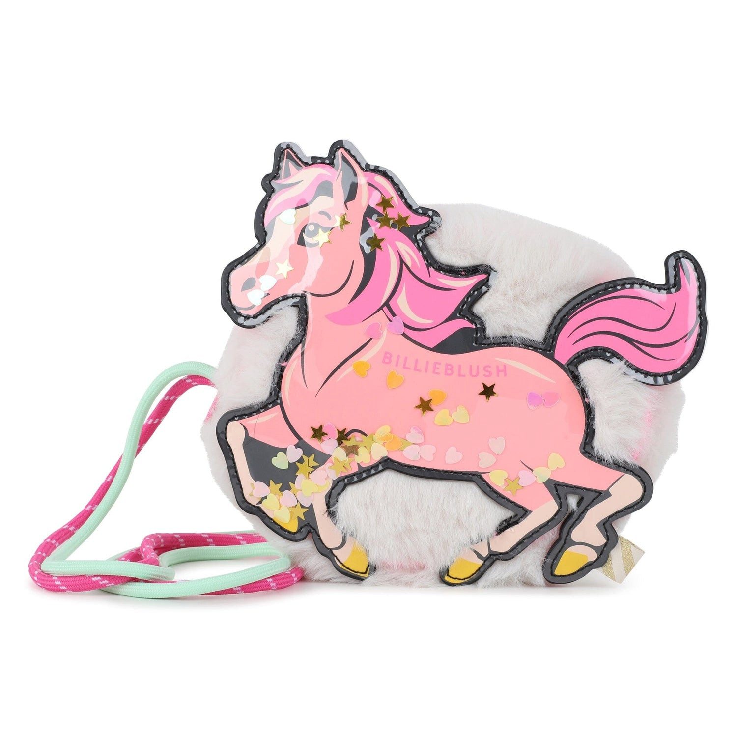 Billieblush Umhängetasche BILLIEBLUSH kleine Handtasche Pferde-Motiv mit Glitzer
