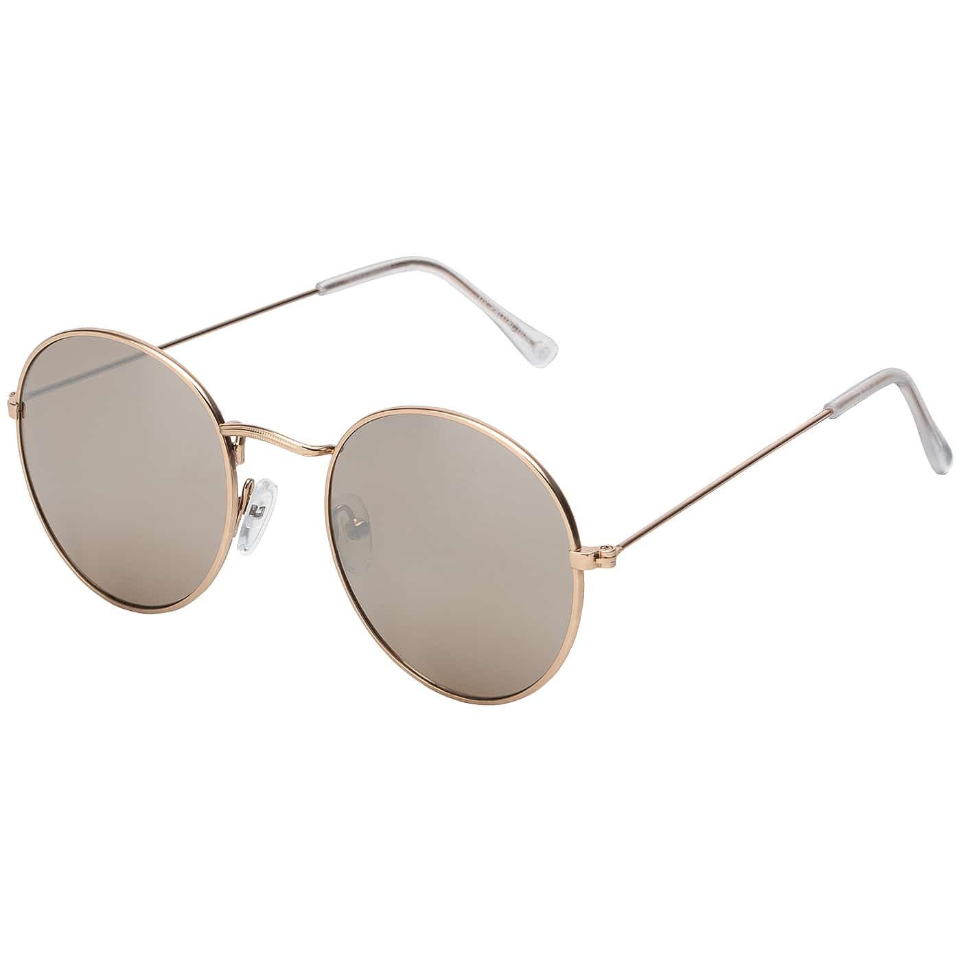 BEZLIT Eyewear Retrosonnenbrille Rund Form Verspiegelt Damen Herren Sonnenbrille (1-St) mit orange, blau, hellrot, lila, grün und roten Linsen