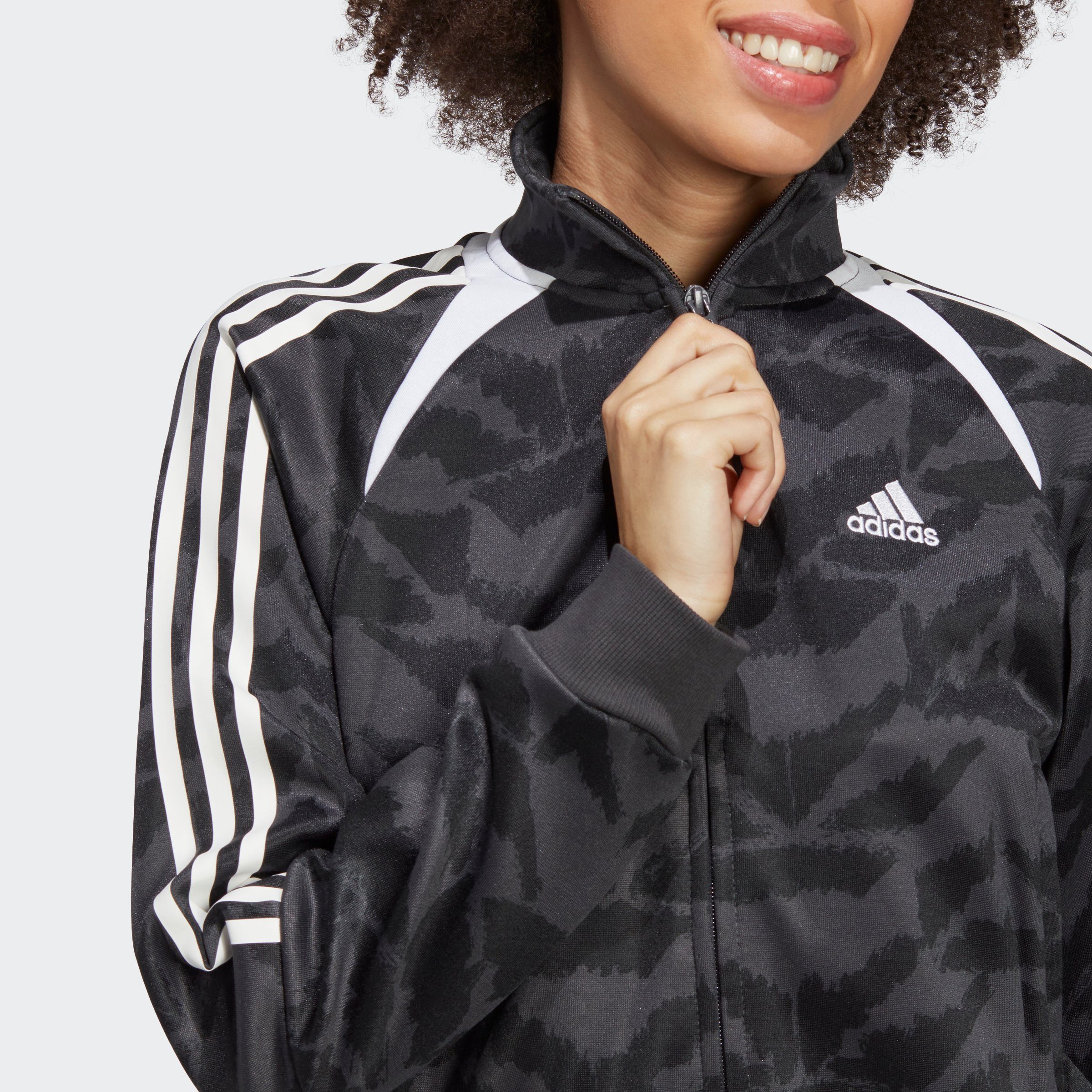 adidas Sportswear / TIRO SUIT Outdoorjacke / / Carbon LIFESTYLE White Black TRAININGSJACKE UP White