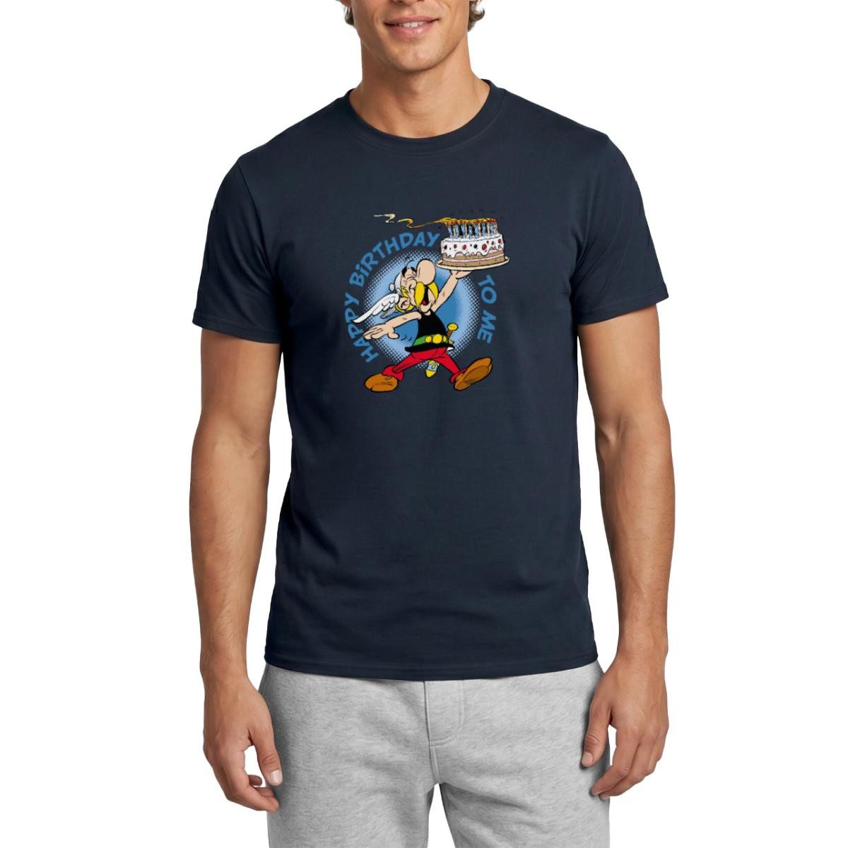 Spreadshirt T-Shirt Asterix & Obelix Asterix Alles Gute Zum Geburtstag Männer T-Shirt (1-tlg)