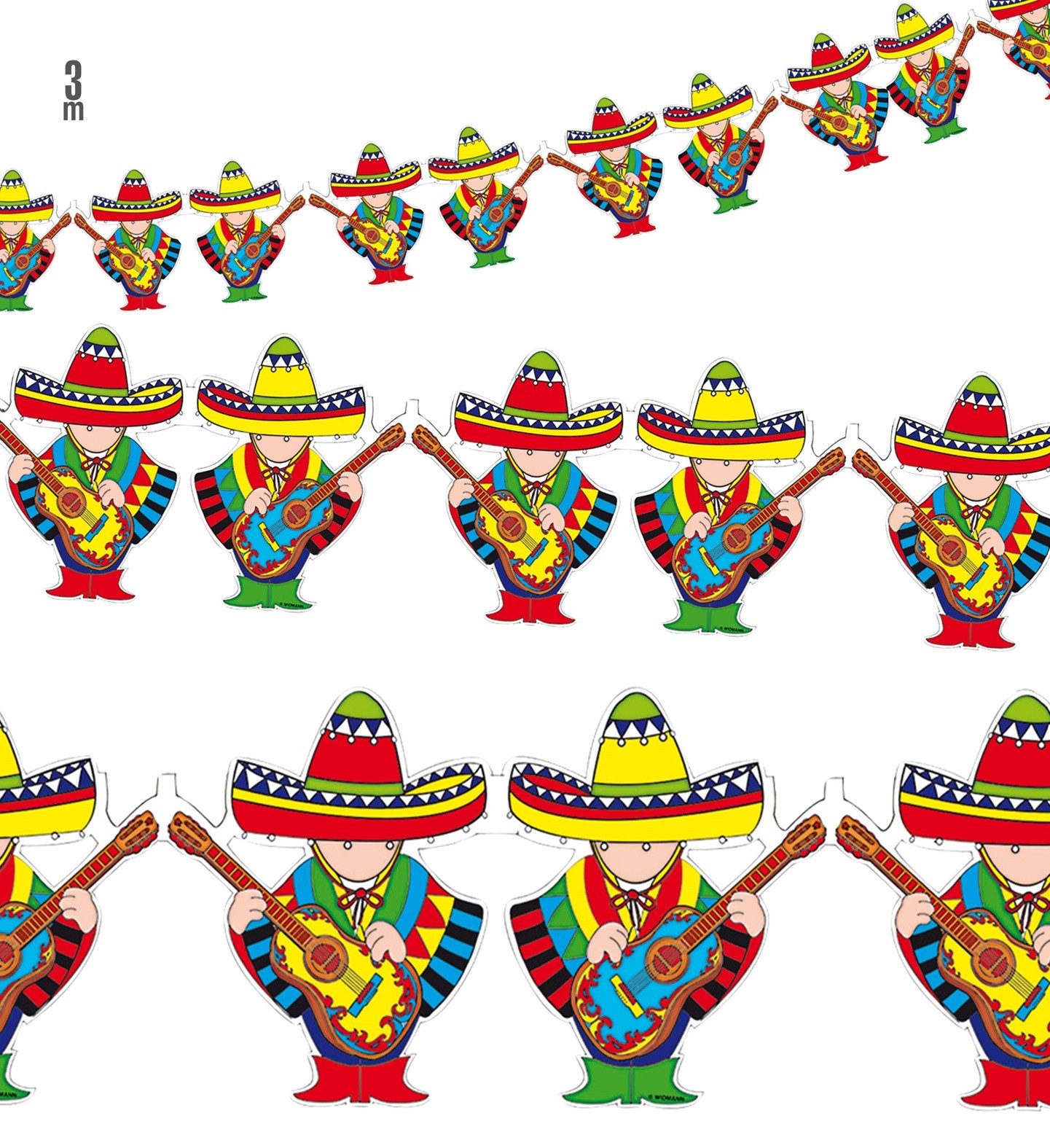Hängedekoration Mexiko Girlande 'Mariachi', 3 m
